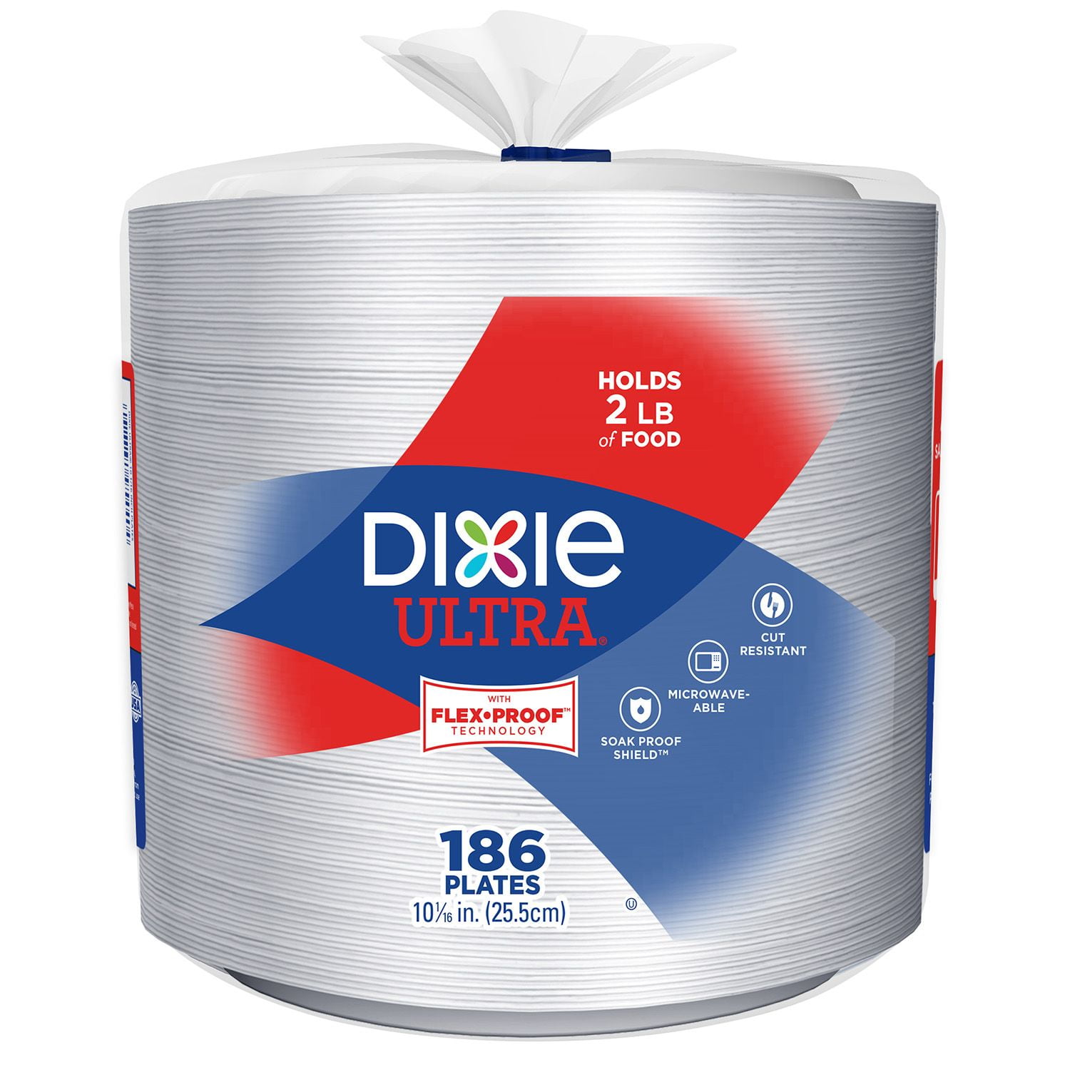 Dixie Ultra Modern Romance Heavyweight Plates, 10 1/16" dia, White/Red/Green (186 ct.)