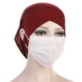 thumbnail image 4 of Vorkoi Muslim Under Scarf with Ear Hole Stretch Jersey Inner Hijabs Tube Caps for Islamic Women Turban Bonnet, 4 of 15