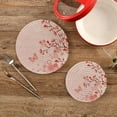 thumbnail image 2 of GZHJMY 2 Pcs Cotton Beautiful Cherry Blossoms Butterfly Woven Pot Holder Trivets Set,Round Coasters Placemat for Cooking Baking Hot Dish Pan Pot Bowl Teapot(7&9 Inches), 2 of 5