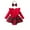 Red, variant on Mercatoo 𝐍ewborn Baby Girl Christmas Outfit I𝐧fant Romper Dress Long Sleeve 𝐑uffle Ribbed Bodysuit Headband Christmas Clothes