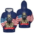 thumbnail image 3 of Happy Father's Day Honoring Veterans Newfoundland in Army Uniform All Over Print 3D Hoodie Unisex Merch Hoodies Newfie Dog Lover Gifts - 13007, 3 of 6