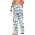 thumbnail image 6 of FREEAMG Fishes Pattern Pajama Pants for Men, Men's Separate Bottoms, Pure Cotton Comfortable Lounge Pants for Men（499）, 6 of 7