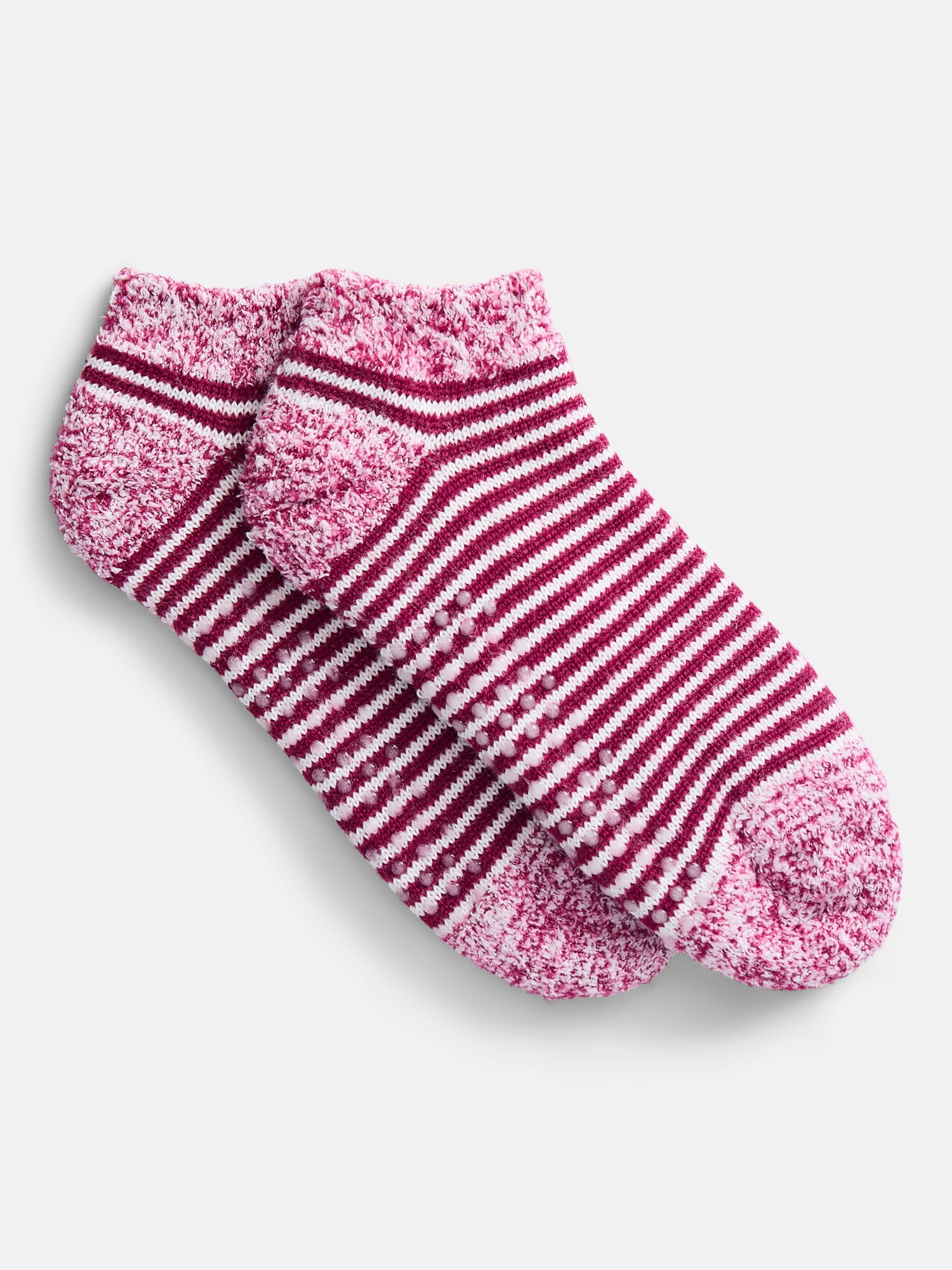 Joyspun Women's Double Layer Low Cut Lounge Socks, 3 Pack, Shoe Sizes 4-10