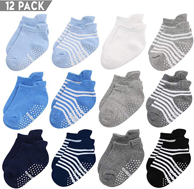 12 Pairs Baby Socks Boy and Girl Socks Infants Toddler Non Skid Socks Breathable Bright Colored Socks Cotton Socks Baby Gift