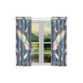 thumbnail image 2 of MKHERT Cute Unicorns Window Curtains Kitchen Curtain Room Bedroom Drapes Curtains 26x39 inch, 2 Piece, 2 of 3