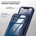 thumbnail image 4 of Compatible with iPhone 12 Case Full Body Clear Design with Built-in Screen Protector Shockproof Anti-Scratch Rugged Phone Case 360 Protective Cover for iPhone 12 6.1 inch, Blue, 4 of 16