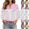 thumbnail image 3 of Women's Striped Button Down Shirts 3/4 Length Sleeve Tops V Neck Casual Comfy Work Shirt with Pocket (2XL, Pink), 3 of 8