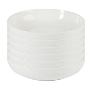 Everyday White® Beaded 16 Piece Dinnerware Set, Service for 4
