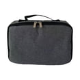 thumbnail image 2 of Organizador de Gafas Funda Portátil para Lentes Estuche con Asa Compartimentos Separados Forro Suave Protección Ligera de Poliéster Adecuado para Cole Gris, 2 of 8