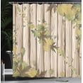 thumbnail image 3 of Ambesonne Autumn Shower Curtain, Fall Art Maple Leaves Print, 69"Wx75"L, Dark Olive, 3 of 4
