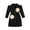 B-482Black, variant on MEZZALL Stylish Girls With Floral Embroidery Peplum Lapel Jacket Long Sleeve Toddler Big Kid Formal Wear And Xmas Party Dress Solid Color Comfort Child Clothes
