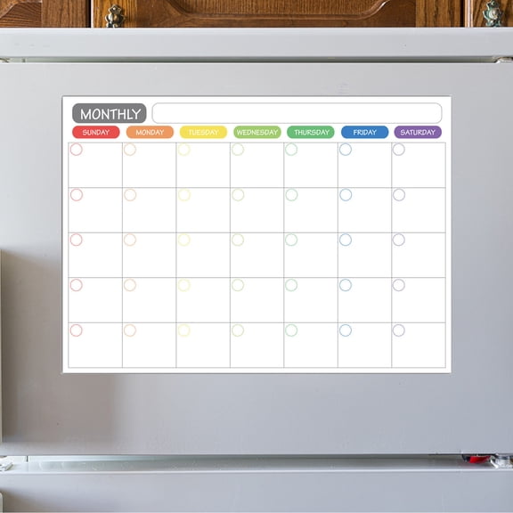 FIAOIRN Large Dry Erase Calendar For Wall, Magnetic Calendar with Eraser Markers, 16.5“x11.8'' Erasable & Reusable Laminated White Board for Office, Classroom & Home