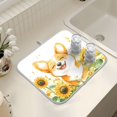 thumbnail image 7 of Ryvnso Dog Sunflowers Dish Drying Mat for Kitchen Countertop 16x18 Small Dish Pad Drainer Rack Dish Sink Mats, 7 of 7