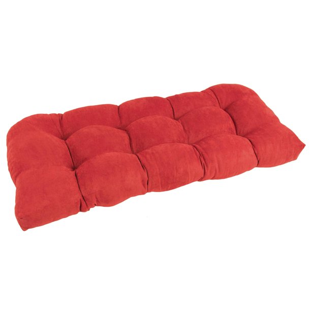 42 Inch By 19 Inch U Shaped Micro Suede Polyester Tufted Settee Bench Cushion Color Cardinal Red Walmart Com Walmart Com