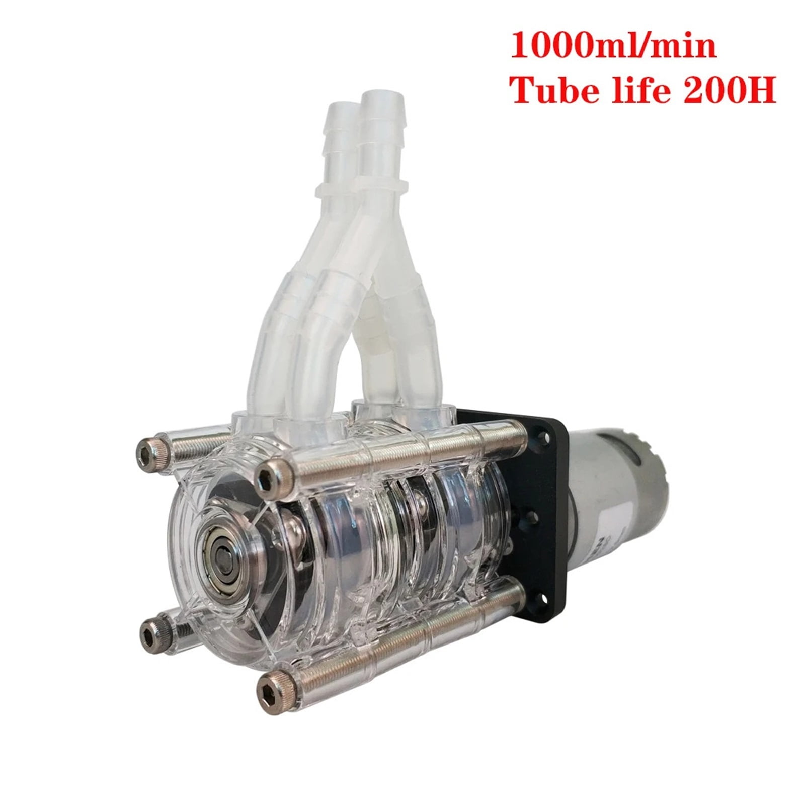 Peristaltic Pump, Water Pump, Dosing Pump, Dual Pump Head, 12V 24V DC, High Flowrate For Aquarium Lab Analytical ,Adjustable Flow Rate
