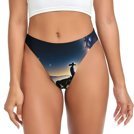 Sigee Azure Sky Western Desert Cowboy for Women s G-String Panty  Low Rise  Soft Lace Perfect for Everyday Wear or Special Occasions-3X-Large