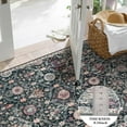 thumbnail image 4 of Moynesa 2'x3' Moroccan Trellis Area Rug, 2x3ft Entry Rug Non-Slip Washable Indoor Door Mat, Small Oriental Accent Throw Rug for Bedroom Kitchen Entryway Bathroom Black, 4 of 7