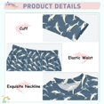 thumbnail image 4 of Dailycode Cotton Pajama Set Snug Fit Long Sleeve Top and Pants for 18M-8Y Blue White Dolphins, 4 of 7