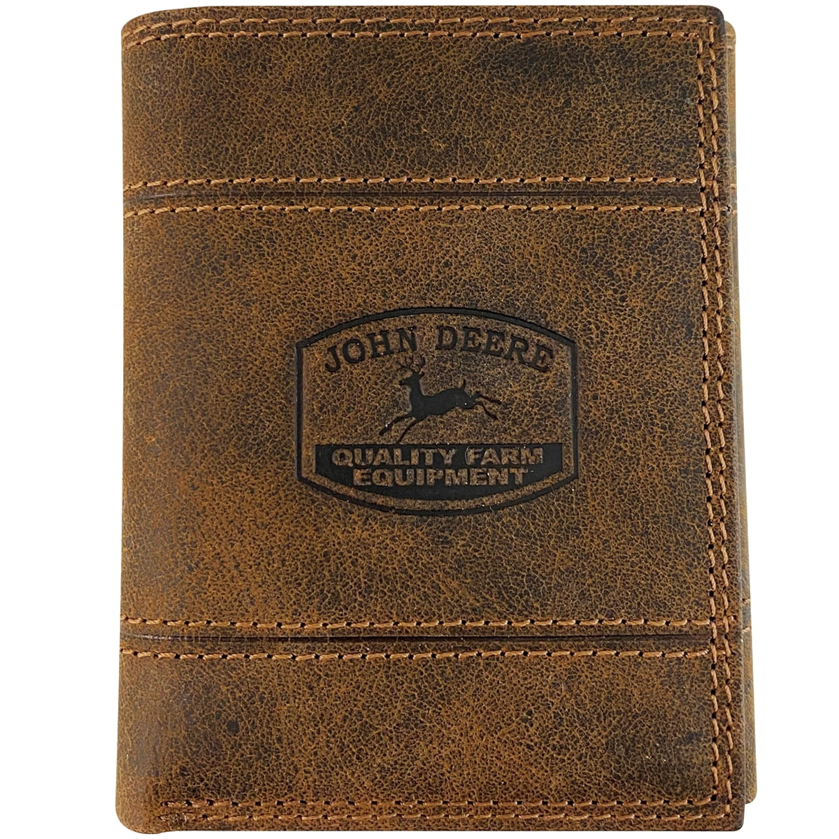 John Deere Mens Creased Historic Logo Trifold Wallet LP79889
