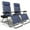Blue, variant on Zero Gravity Chairs Set of 2, Outdoor Folding Reclining Lounge Chairs with Cup Holders and Pillows for Patio, Poolside, Beach, and Camping, Black