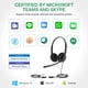 thumbnail image 4 of Auriculares con cable Yealink YHS34 Lite de doble oído, 111 g, cable de 2,1 m, 4 of 9