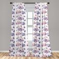 thumbnail image 5 of Ambesonne Watercolor Curtains, Wedding Flowers, Pair of 28"x63", Lilac Lavender Pink, 5 of 5