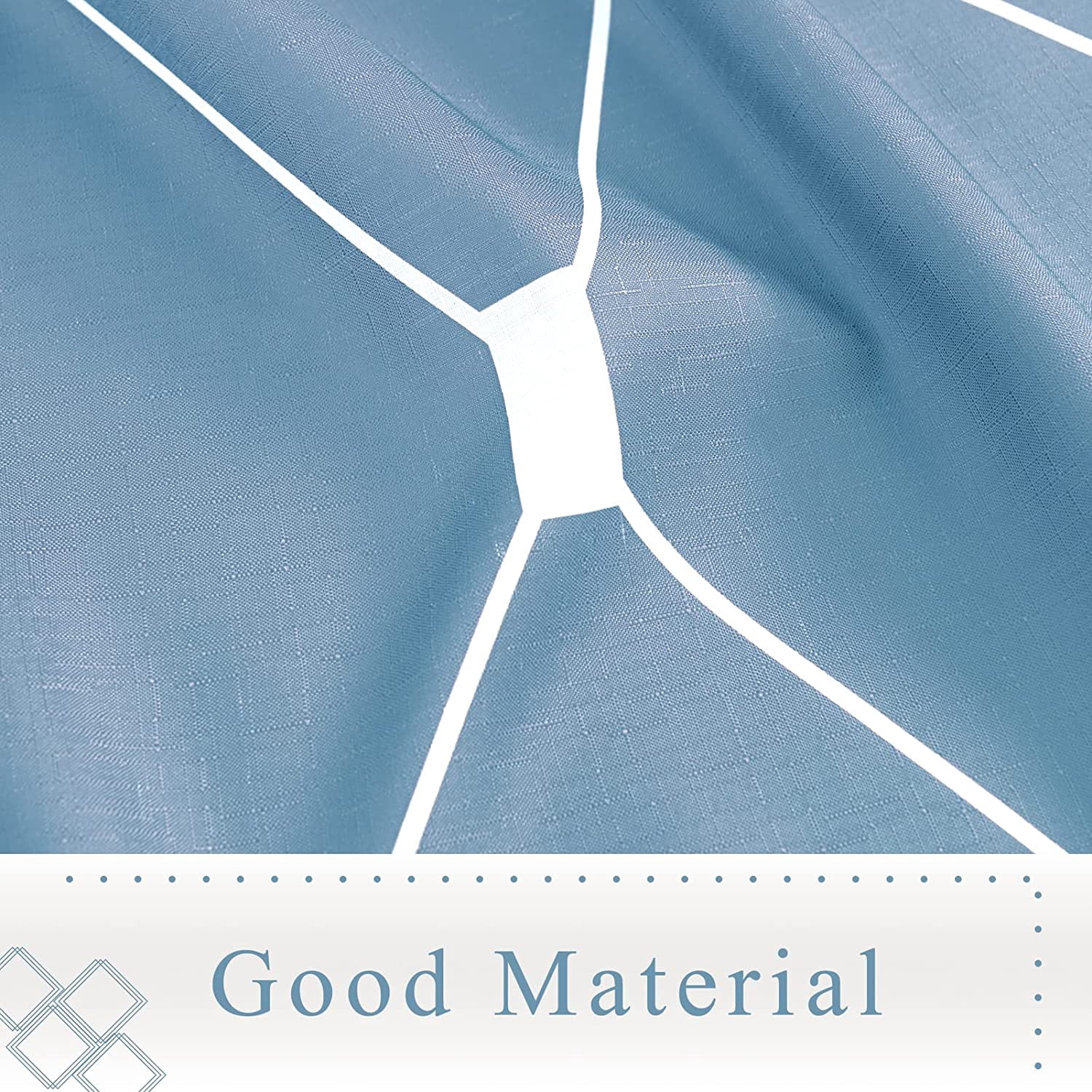 Blue and Gray Shower Curtain Set Light Blue and White Shower Curtain Blue Ombre Shower Curtain with Hooks Water Repellent Shower Curtain Linen Fabric Stripe Shower Curtain 72x72 inch Misty Blue
