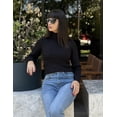 thumbnail image 4 of Zeagoo Womens Sweaters Turtleneck Cable Knit Long Sleeve Pullover Cute Fitted Trendy Basic Fall Winter Tops, 4 of 6