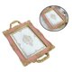 thumbnail image 3 of Bandeja decorativa BLESIY espejo tocador rectangular 16 pulgadas Rosa Rosado, 3 of 8