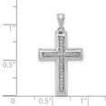 thumbnail image 4 of Real 14kt White Gold Large 1/10ct. Diamond Cross Pendant; for Adults and Teens; for Women and Men, 4 of 4