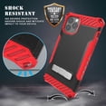 thumbnail image 4 of Case with Clip for iPhone 11 Pro Max, Red Tri-Shield [Military Grade] Rugged Cover with Metal Kickstand [Includes Wrist Strap Lanyard + Belt Hip Holster] for Apple iPhone 11 Pro Max (2019, 6.5" Model), 4 of 10