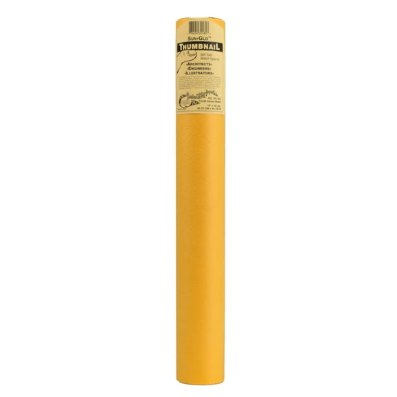 Borden & Riley #35C Sun-Glo Thumbnail Soft Tone Sketch Roll, Canary, 18" x 50 yds.