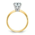 thumbnail image 2 of 14k Yellow Gold 1/2 Ct. 5mm Round Colorless Moissanite Solitaire Engagement Ring Size 8, 2 of 5