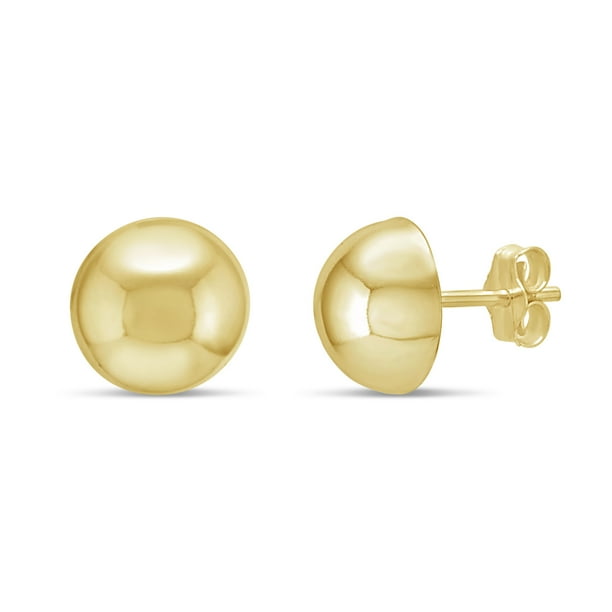 Forever New 18K Gold Over Sterling Silver Half Ball Stud Earrings