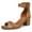 Brown, variant on FSJ Women Open Round Toe Zipper Back Sandals Ankle Strap Low Stacked Block Heels Comfortable Daily Dress Retro Buckle Shoes Size 8 Red
