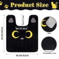 thumbnail image 5 of 24x20in Cute Black Cat U Shaped Contour Toilet Rug for Bathroom, 5 of 6