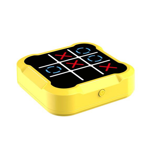 Tic-Tac-toe (square yellow) Tic-Tac-toe game board portable desktop educational game console children's parent-child interactive electronic toy