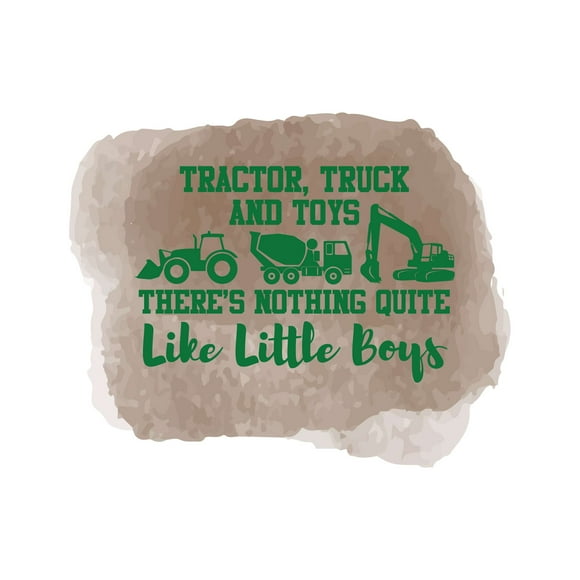 Tractor Truck & Toys Nothing Like Boys Little Boys Kids Room Gift Ideas Joy Wall Art Sticker Designs Vinyl Stickers For Home House Walls Rooms Windows Bedroom Decoration Size (28x28 inch)