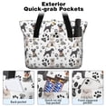 thumbnail image 2 of Tote Bag for Women - Schnauzer Dog and Footprints Shoulder Bag - Large Utility Work Duffle Bag with Zipper Handbag for Travel, Work, Sprots, 2 of 5