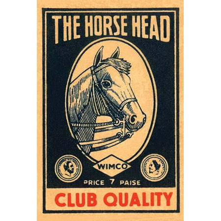 A brand of matches made in India for export featuring a horse on the box top art Poster Print by (Best Bank For Export Business In India)