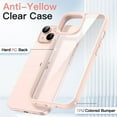 thumbnail image 3 of JETech Case for iPhone 13 6.1-Inch, Shockproof Phone Bumper Cover, Solid Color Matte TPU Frame, Anti-Scratch Clear Back (Pink), 3 of 6