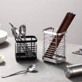 thumbnail image 5 of Utensil Holder, Stainless Steel Cutlery Drainer Sink Caddy, Rust Proof Sink Tidy Kitchen Sink Organiser, Cutlery Organiser for Kitchen Utensil (Black), 5 of 6