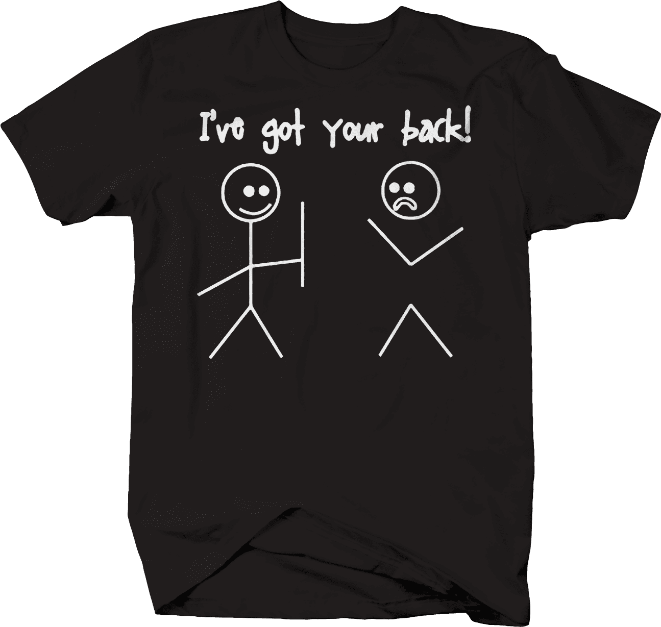 I got your back t-shirt stick figure funny unisex graphic tee Small ...