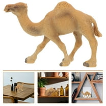 BESTYASH Mini Camel Figurine Khaki Plastic Statue Small Decorative Animal Ornament 1 Piece