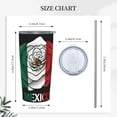 thumbnail image 3 of Mexico Flag Roses 20oz Stainless Steel Tumbler with Lid and Straw, Double Wall Vacuum Insulated Coffee Cup Travel Mug for Hot and Cold Drinks, 3 of 7