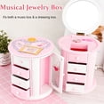 thumbnail image 6 of Girls Musical Jewelry Box, Cute Kids Necklace Storage Case & Jewelry Organizer Box, Gift for Girl Child, 6 of 13