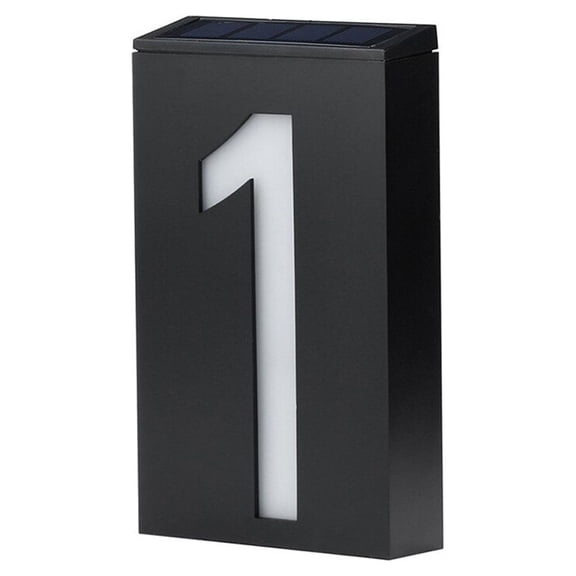 Cateissary Lámpara de pared de tablero de guía de luz de número, placa de patio de calle, linterna recargable, alimentado por dirección, Electrodomésticos Una
