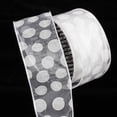 thumbnail image 2 of The Ribbon People Dove White Sheer Wired Craft Ribbon 2.5" x 40 Yards, 2 of 2