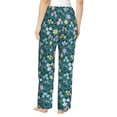 thumbnail image 3 of Uemuo Floral Pattern Women's Wide Leg Palazzo Lounge Pants with Pockets Light Weight Loose Comfy Casual Pajama Pants-XX-Large, 3 of 9