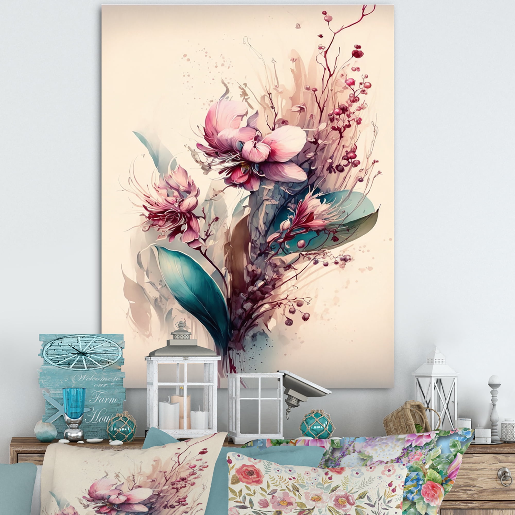 Designart Orchid Floral Design II Canvas Wall Art